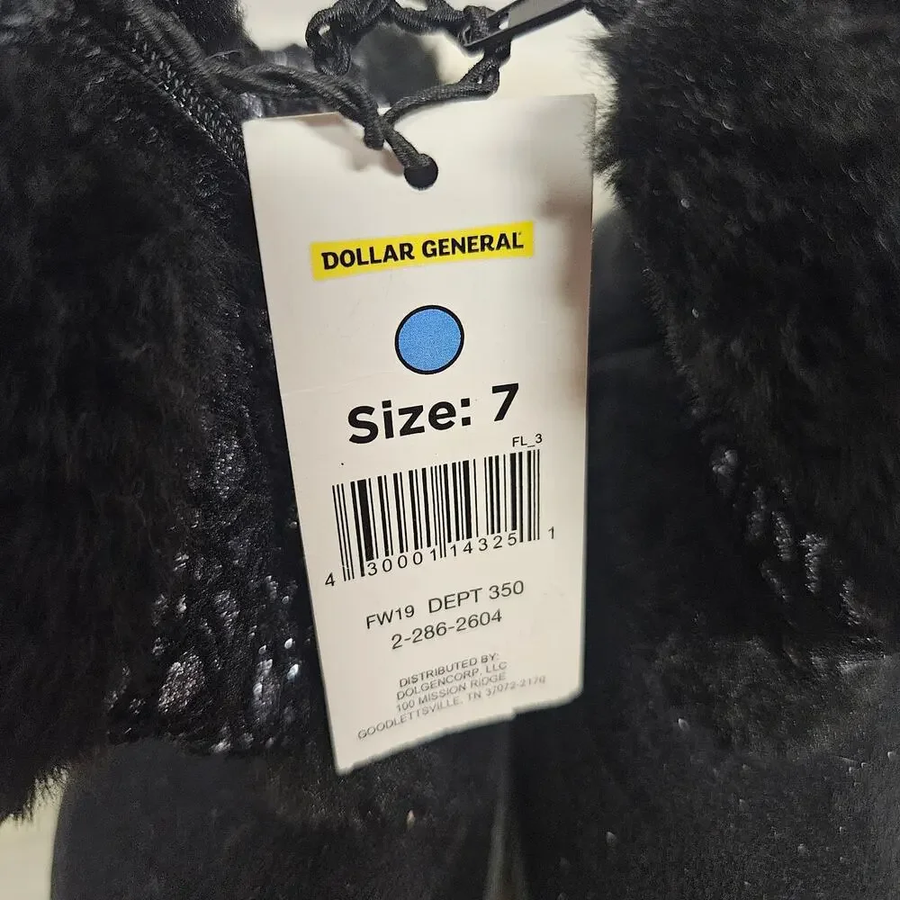 NWT Swiggles Toddler Baby Girls Winter Black Boots Booties Pompom